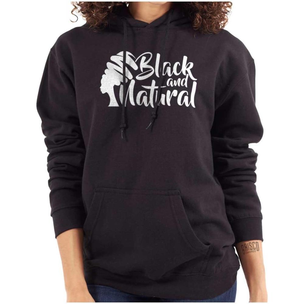 imageBrisco Brands Proud Black and Natural Melanin Queen Hoodie Sweatshirt WomenBlack