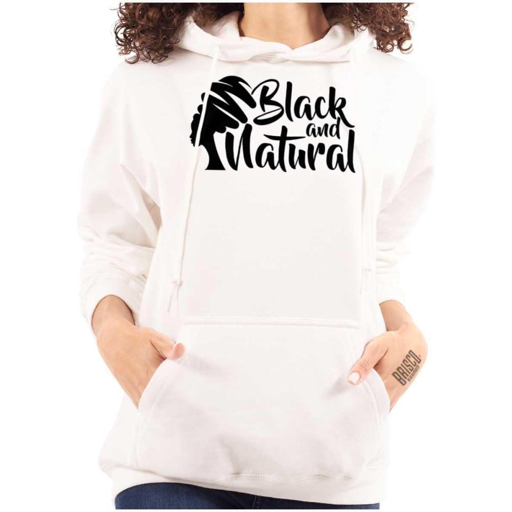 imageBrisco Brands Proud Black and Natural Melanin Queen Hoodie Sweatshirt WomenWhite