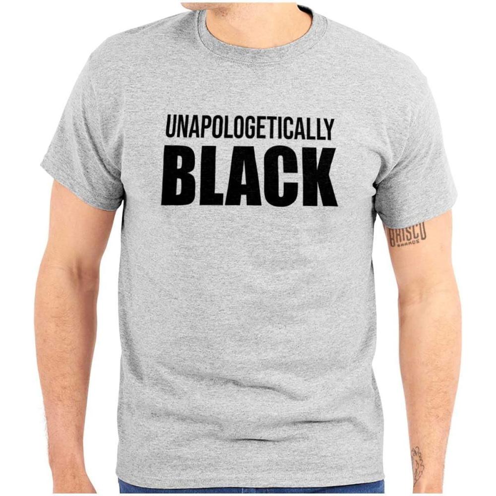 imageBrisco Brands Unapologetically Black Social Justice Graphic T Shirt Men or WomenSport Grey