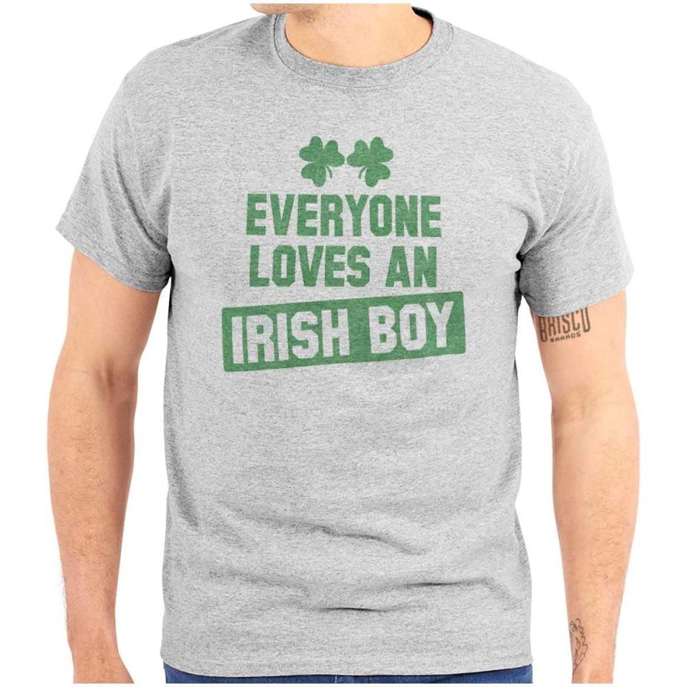 imageFunny Saint Patricks Day Irish Boy Mens Graphic T Shirt TeesSport Grey