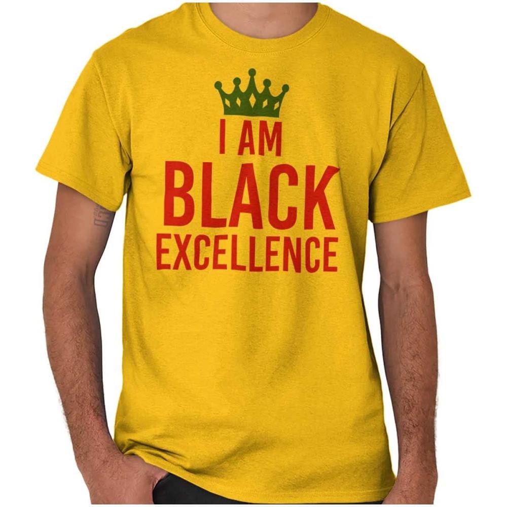 imageI am Black Excellence Royal Crown Graphic T Shirt Men or WomenGold
