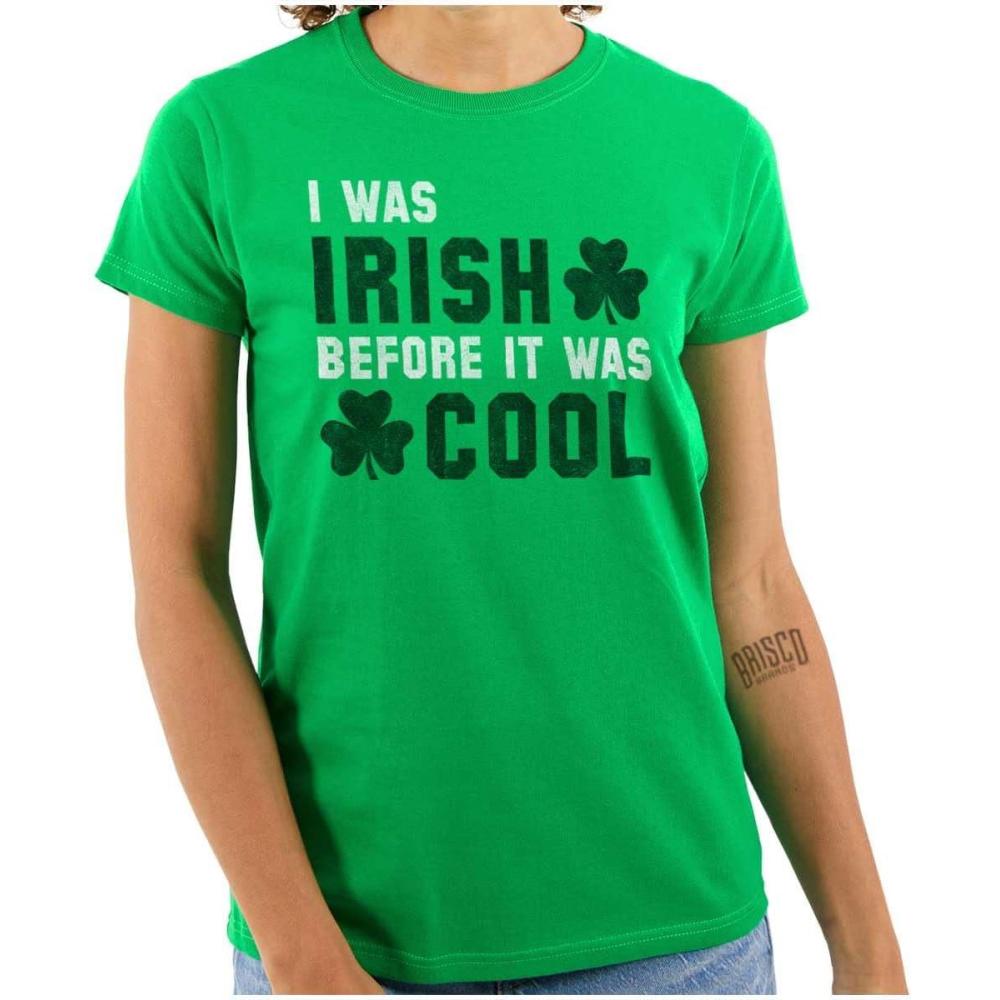 imageSt Paddy Irish Before It was Cool Womens Slim Fit Graphic TeeIrish Green