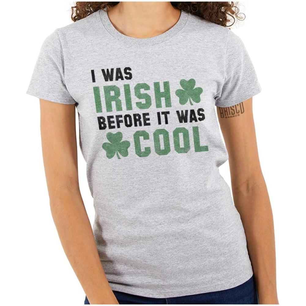 imageSt Paddy Irish Before It was Cool Womens Slim Fit Graphic TeeSport Grey