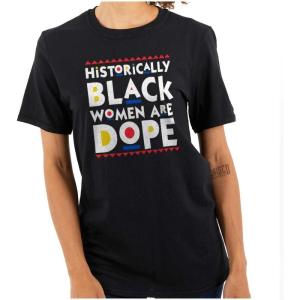 Black Women are Dope Feminist BHM Womens Graphic T Shirt Tees(Black)