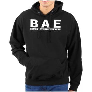 Brisco Brands BAE Black and Educated Kings Queens Hoodie Sweatshirt Women Men(Black)