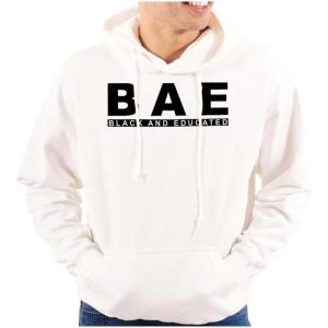 Brisco Brands BAE Black and Educated Kings Queens Hoodie Sweatshirt Women Men(White)