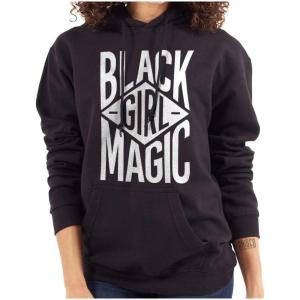 Brisco Brands Black Girl Magic Melanin Queen Hoodie Sweatshirt Women(Black)