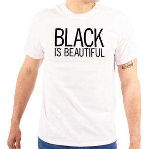 Brisco Brands Black is Beautiful Melanin Pride Womens Graphic T Shirt Tees(White)