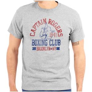 Brisco Brands Captain Rogers 1941 Boxing Club NY Graphic T Shirt Men or Women(Sport Grey)