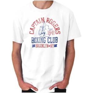 Brisco Brands Captain Rogers 1941 Boxing Club NY Graphic T Shirt Men or Women(White)