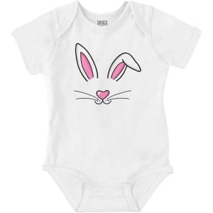 Brisco Brands Easter Bunny Halloween Costume Baby Bodysuit Jumper Girls(White)