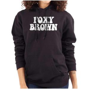 Brisco Brands Foxy Brown Cute Retro Black Pride Hoodie Sweatshirt Women(Black)