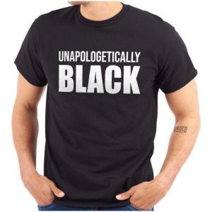 Brisco Brands Unapologetically Black Social Justice Graphic T Shirt Men or Women(Black)