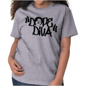 Dope Diva Black Girl Excellence Cute Womens Graphic T Shirt Tees(Sport Grey)