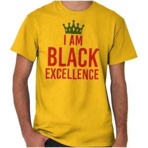 I am Black Excellence Royal Crown Graphic T Shirt Men or Women(Gold)