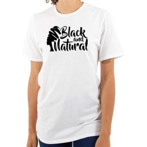 Proud Black and Natural Melanin Queen Womens Graphic T Shirt Tees(White)