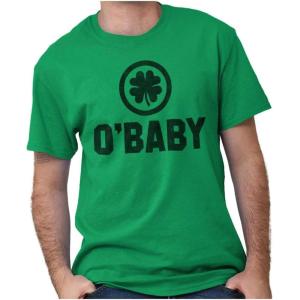 St Patricks Day O Baby Shamrock Graphic T Shirt Men or Women(Irish Green)