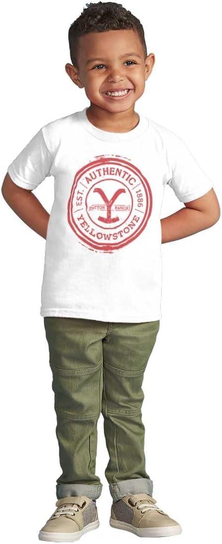imageAuthentic Yellowstone Ranch Stamp Toddler Boy Girl T ShirtWhite