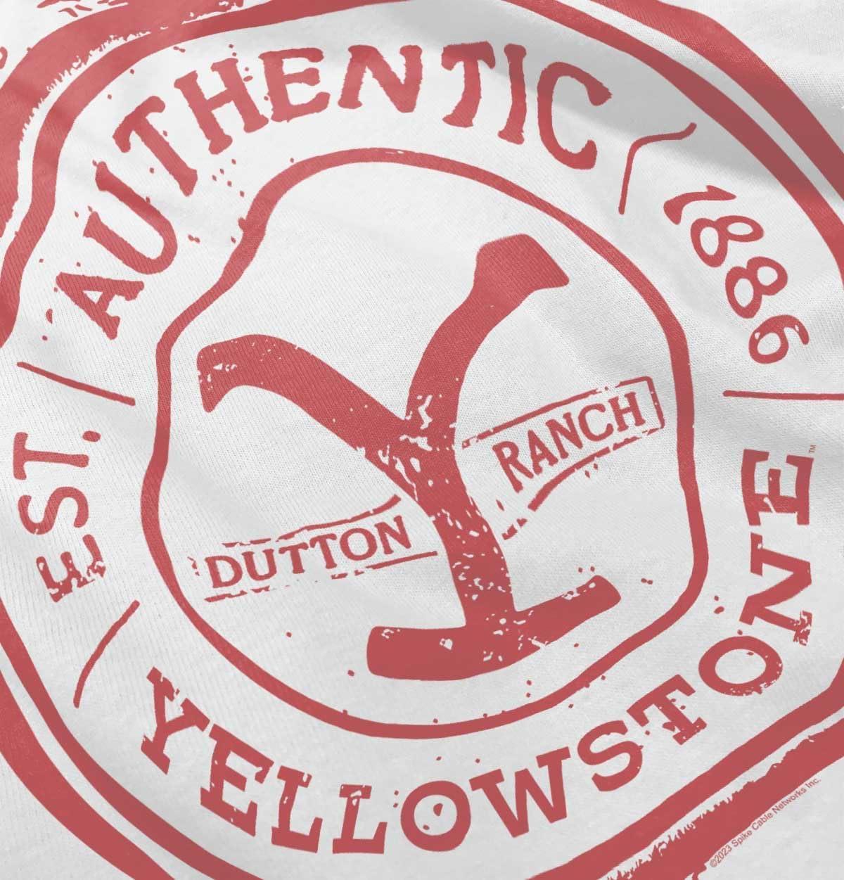 imageAuthentic Yellowstone Ranch Stamp Toddler Boy Girl T ShirtWhite