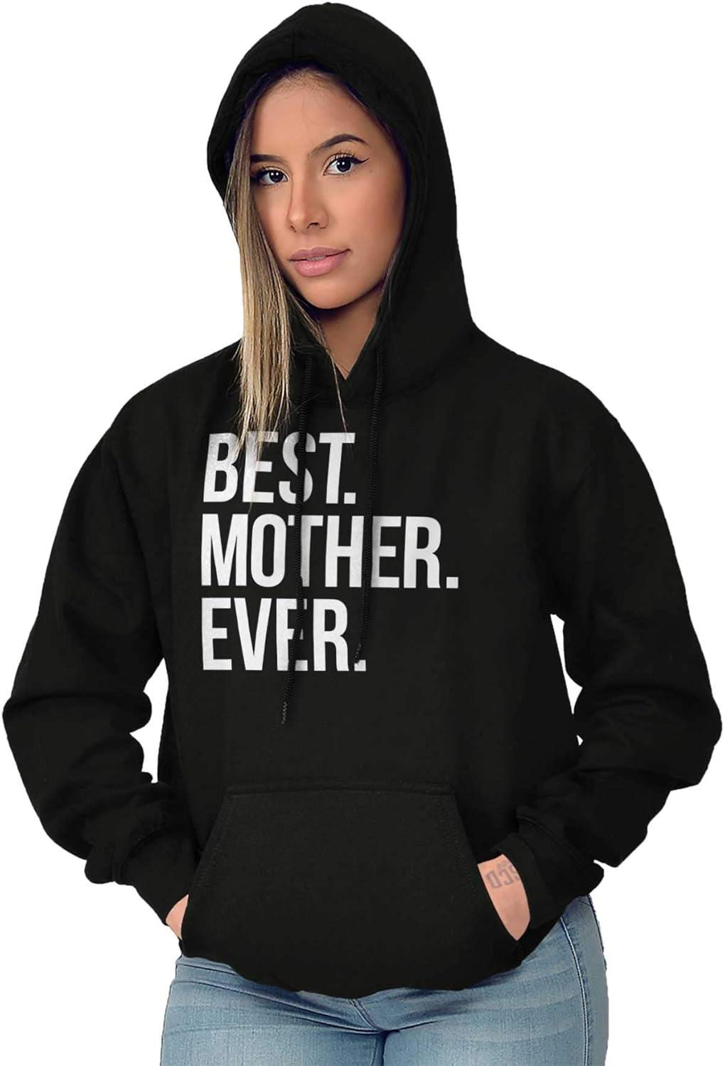imageBrisco Brands Best Mom Ever Cute Happy Mothers Day Hoodie Sweatshirt WomenBlack