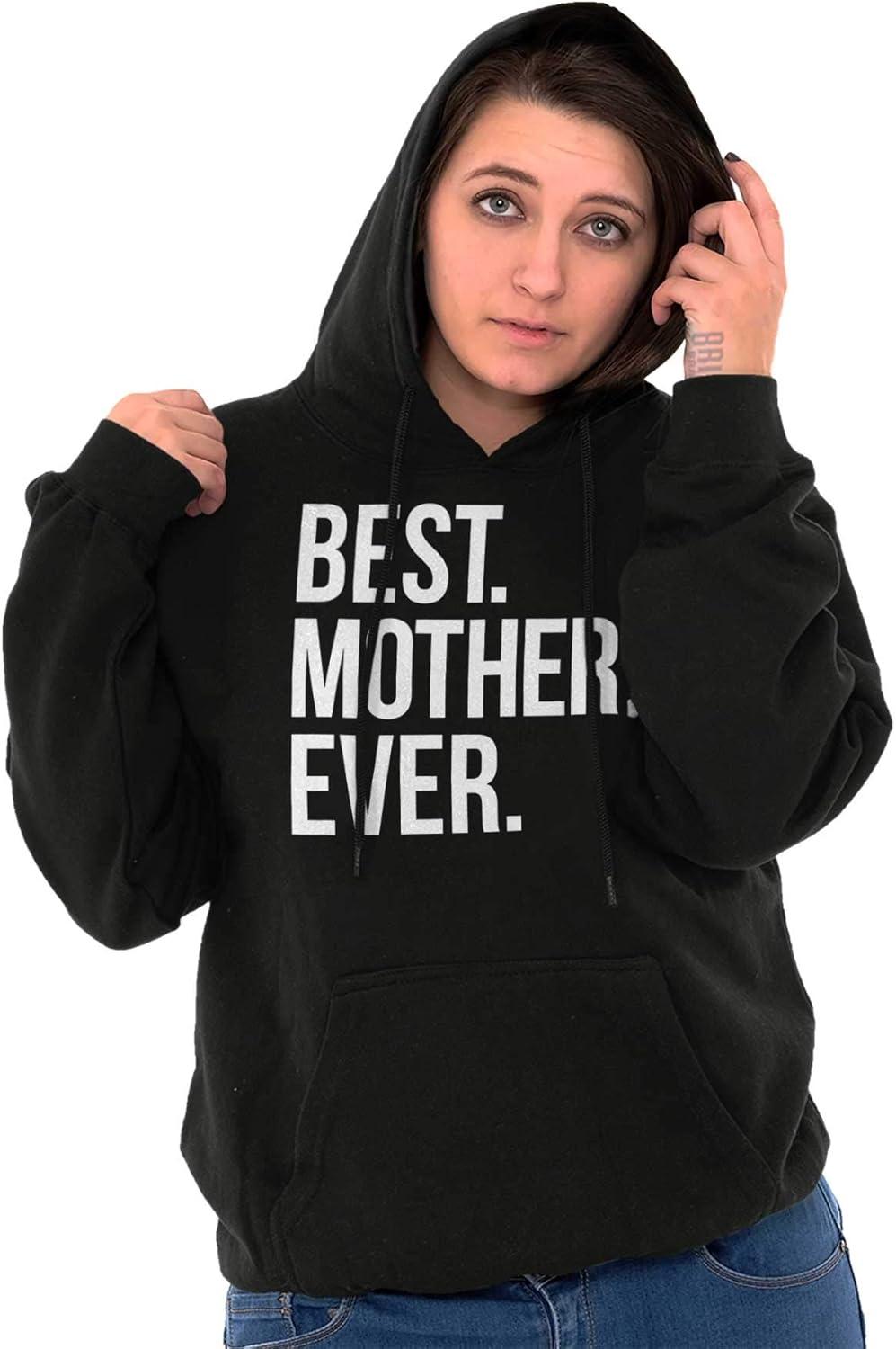 imageBrisco Brands Best Mom Ever Cute Happy Mothers Day Hoodie Sweatshirt WomenBlack