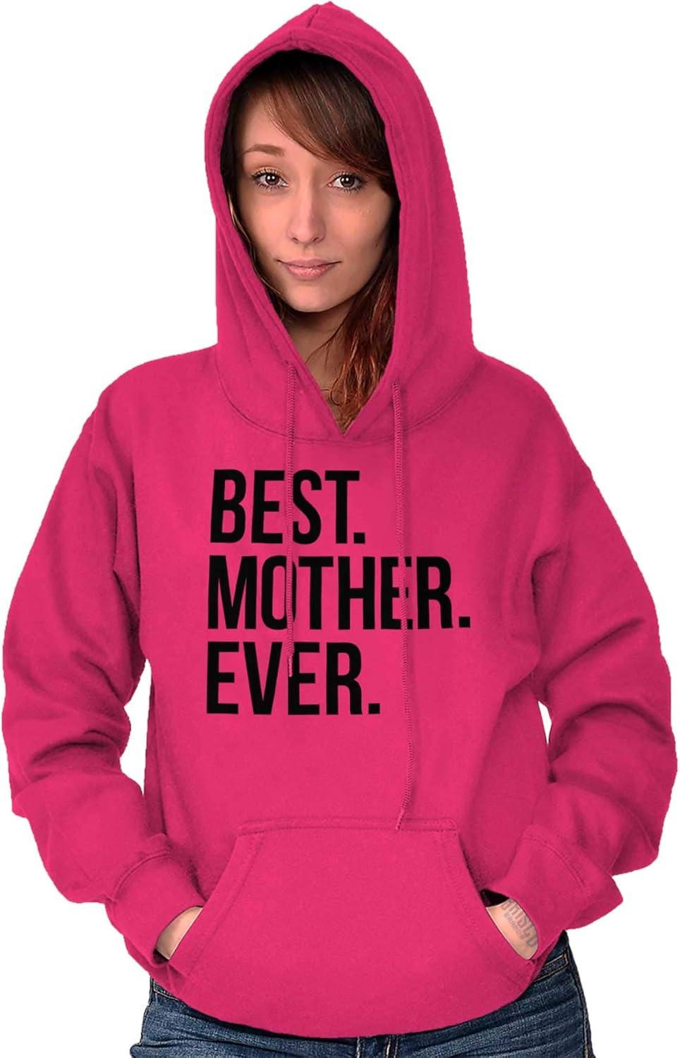 imageBrisco Brands Best Mom Ever Cute Happy Mothers Day Hoodie Sweatshirt WomenHeliconia