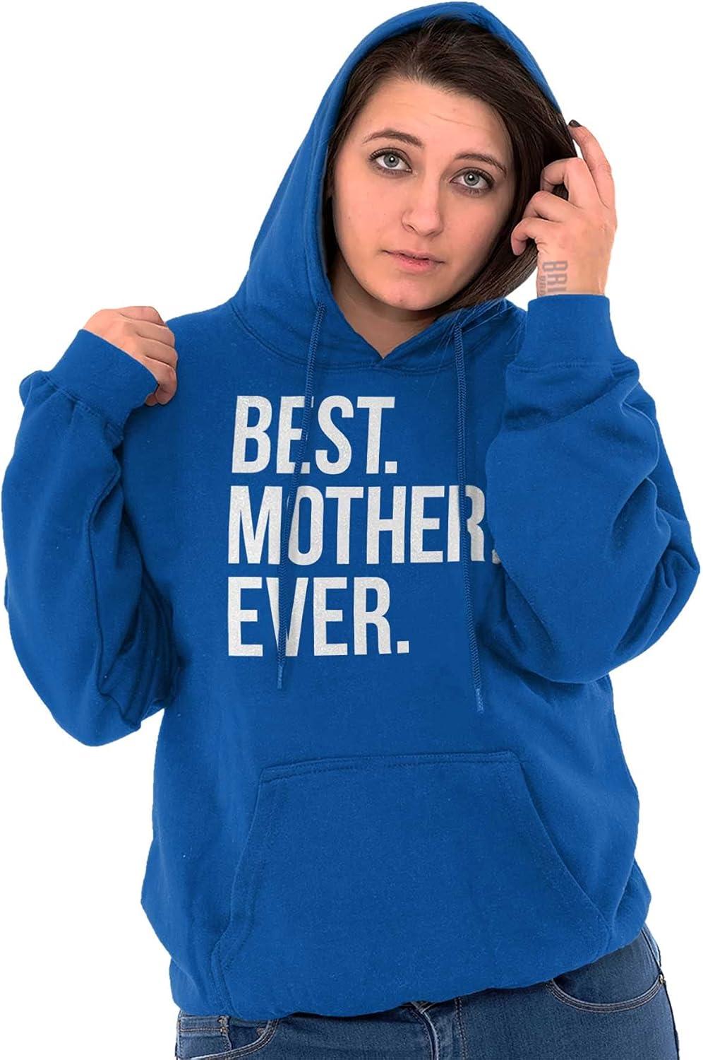 imageBrisco Brands Best Mom Ever Cute Happy Mothers Day Hoodie Sweatshirt WomenRoyal