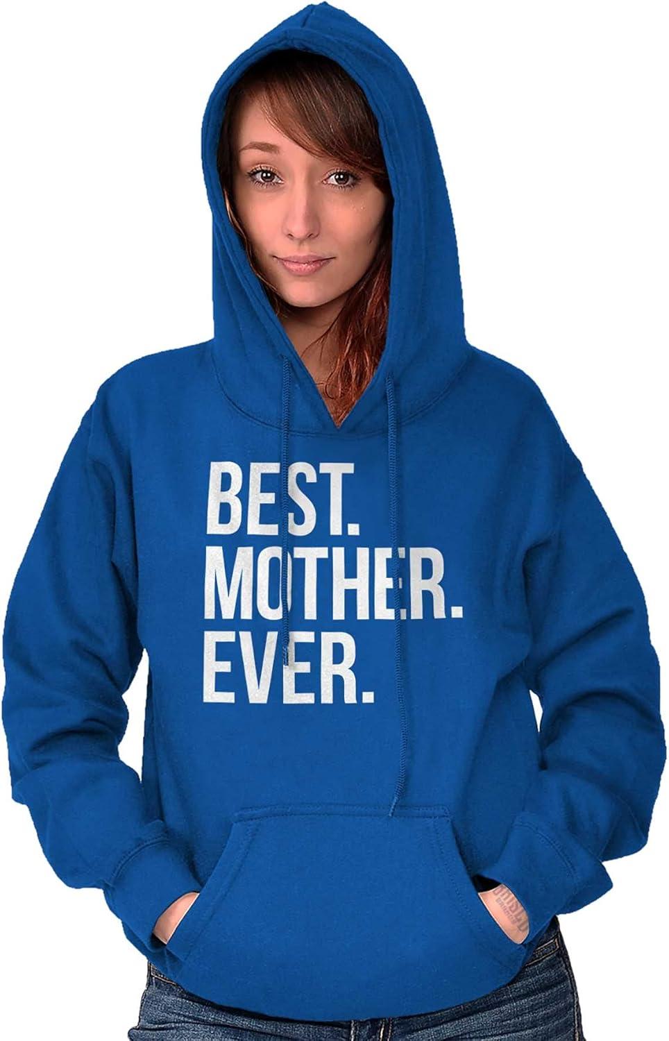 imageBrisco Brands Best Mom Ever Cute Happy Mothers Day Hoodie Sweatshirt WomenRoyal