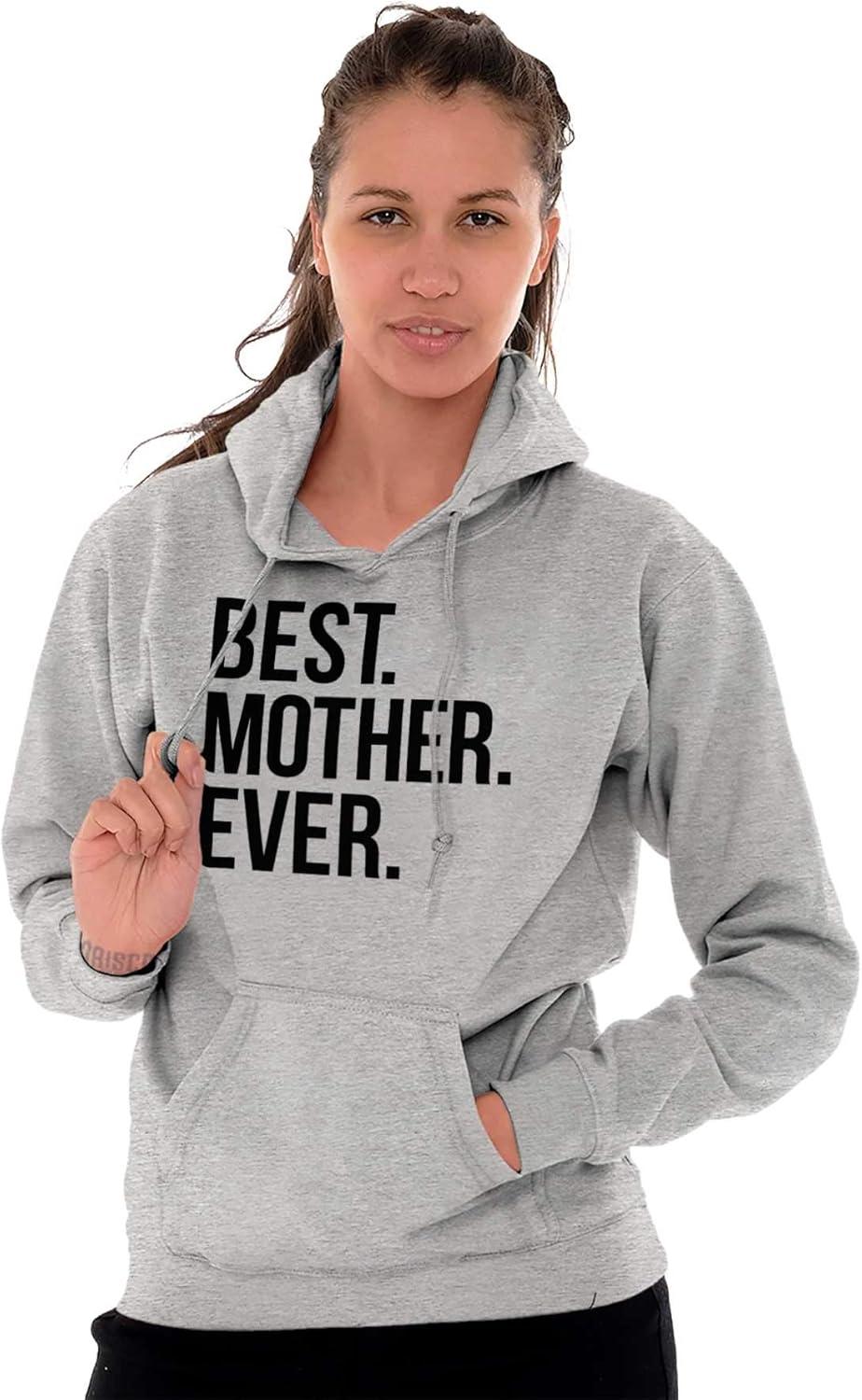 imageBrisco Brands Best Mom Ever Cute Happy Mothers Day Hoodie Sweatshirt WomenSport Grey