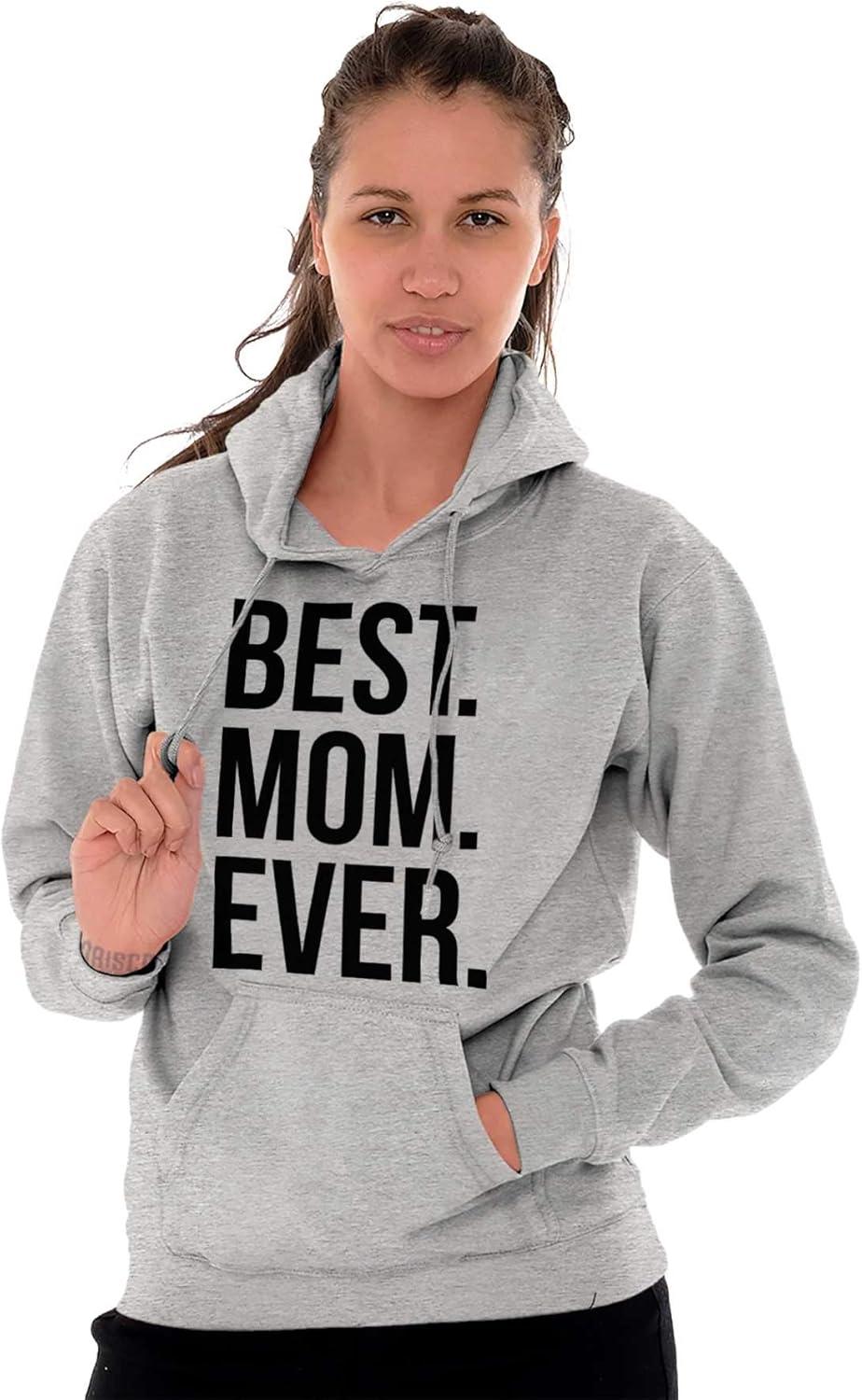 imageBrisco Brands Best Mom Ever Mama Mors Day Relative Hoodie Sweatshirt WomenSport Grey