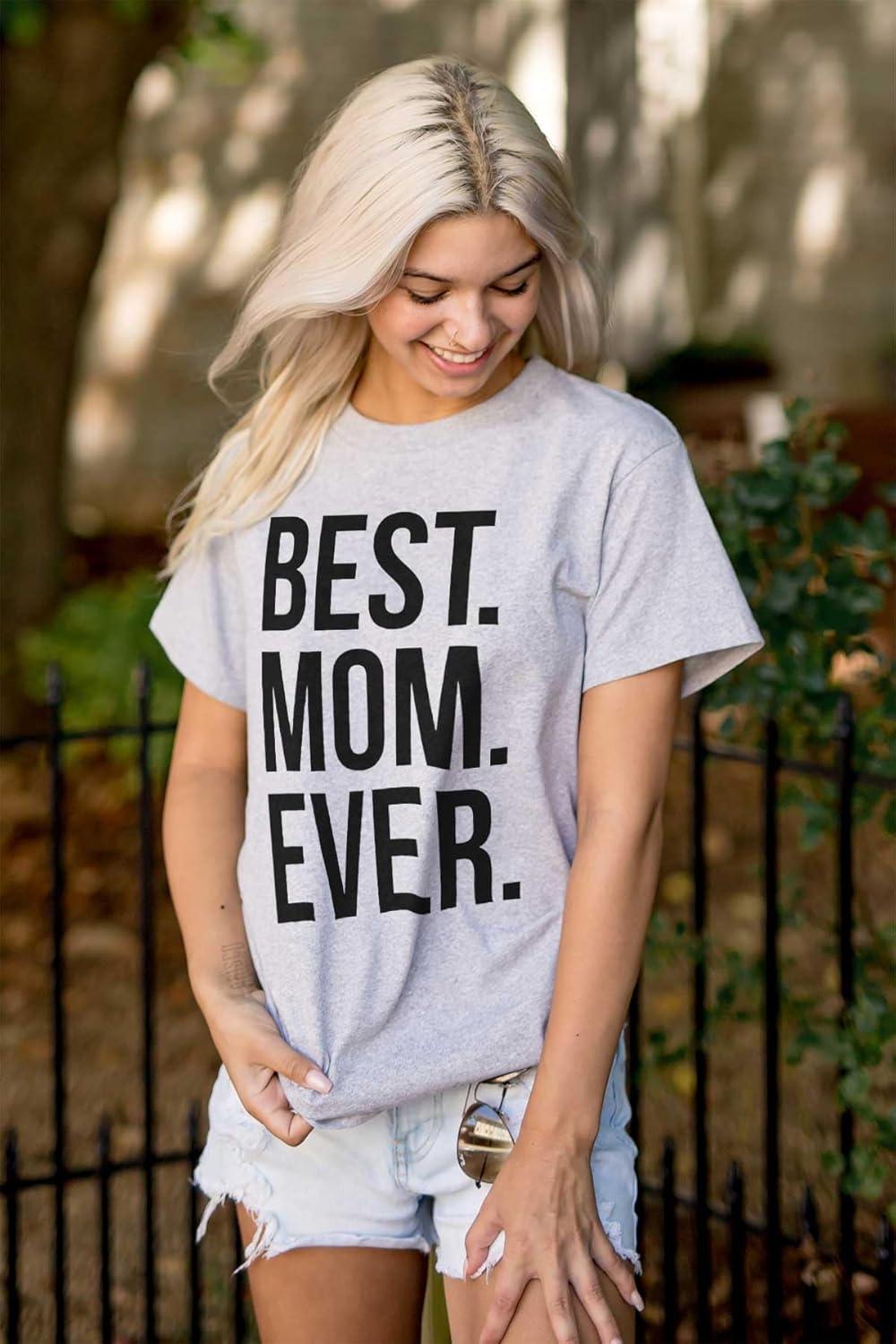 imageBrisco Brands Best Mom Ever Mama Mors Day Relative Womens Graphic T Shirt TeesSport Grey