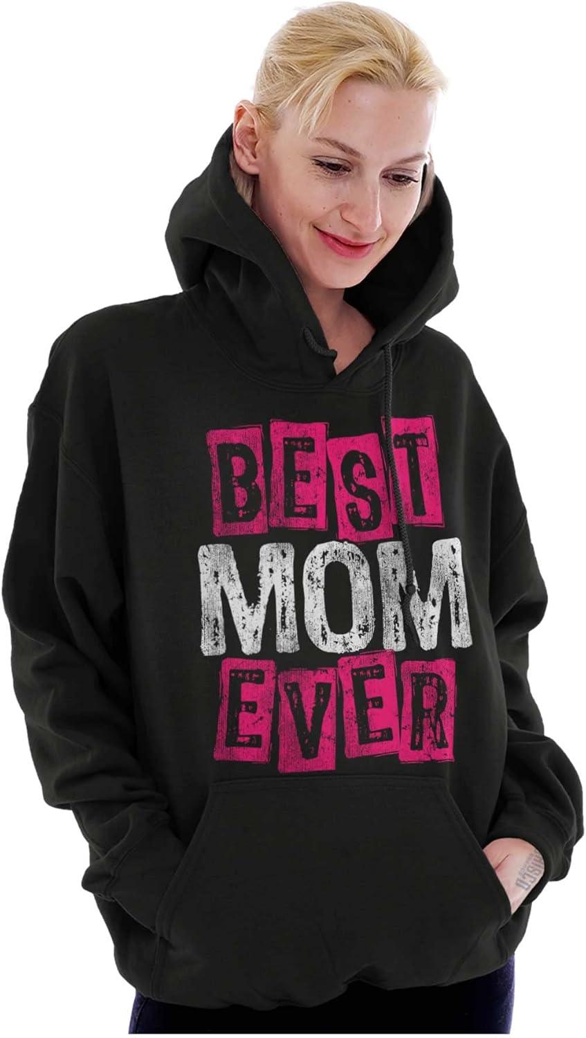 imageBrisco Brands Cute Best Mom Ever Happy Mothers Day Hoodie Sweatshirt WomenBlack