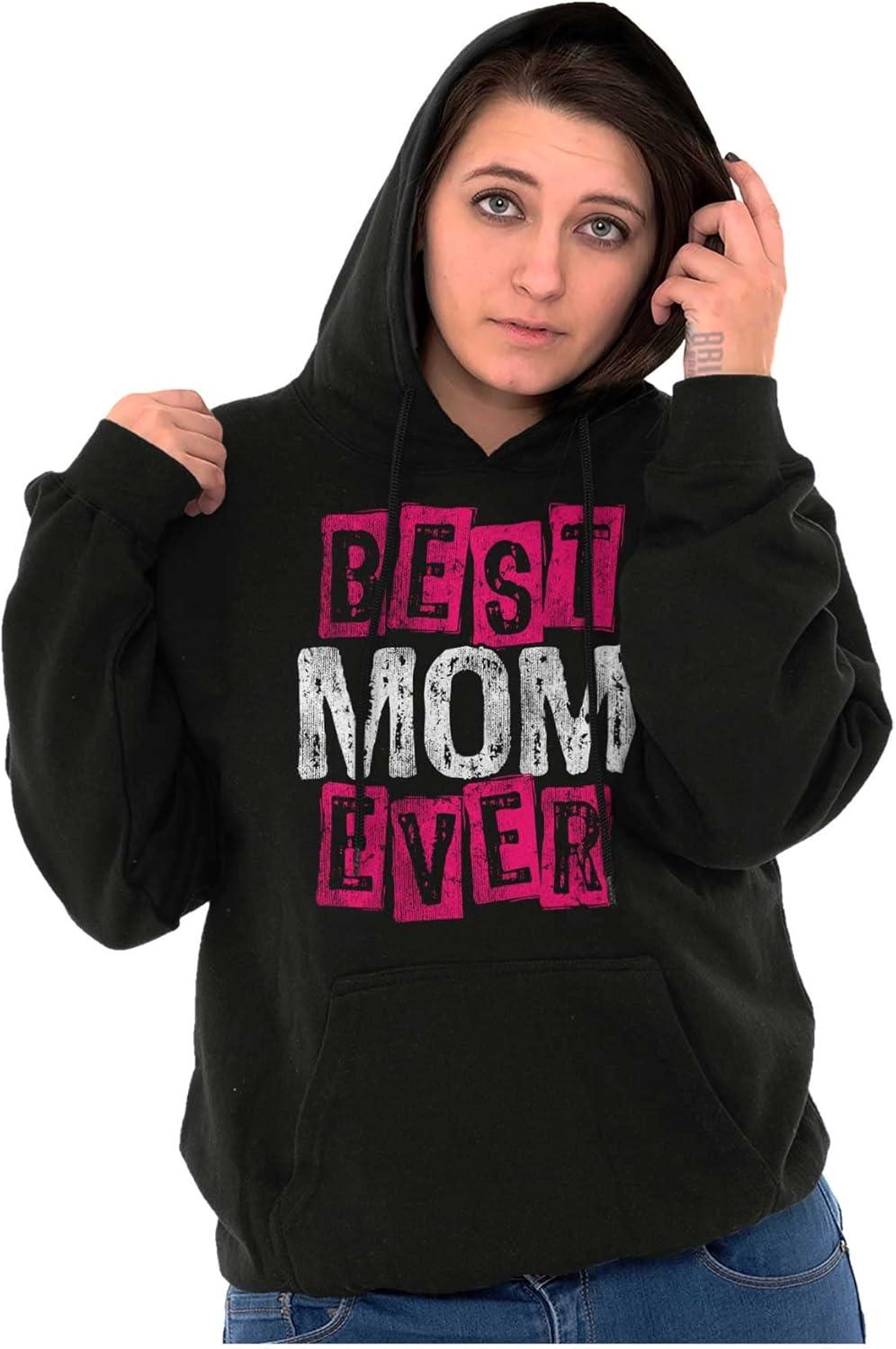 imageBrisco Brands Cute Best Mom Ever Happy Mothers Day Hoodie Sweatshirt WomenBlack