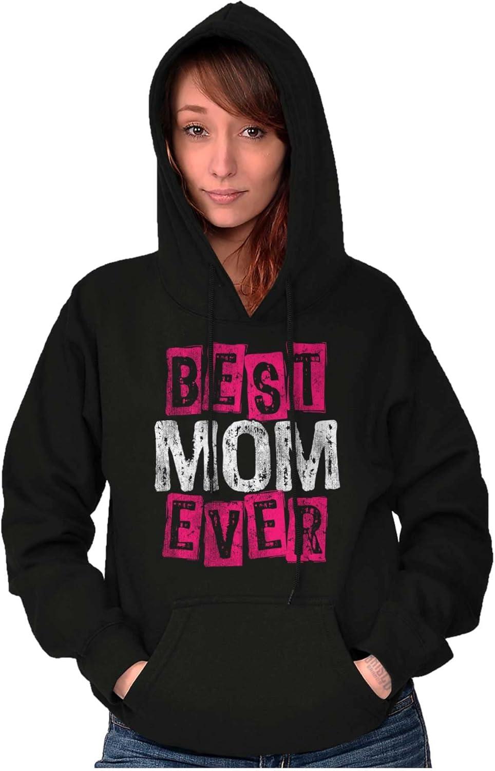 imageBrisco Brands Cute Best Mom Ever Happy Mothers Day Hoodie Sweatshirt WomenBlack