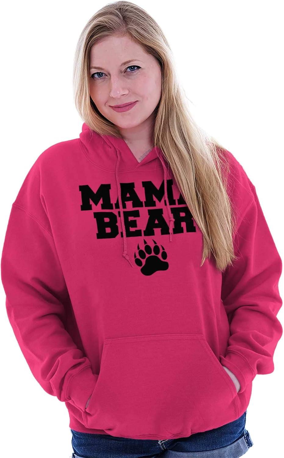 imageBrisco Brands Mama Bear Paw Print Cute Mothers Day Hoodie Sweatshirt WomenHeliconia
