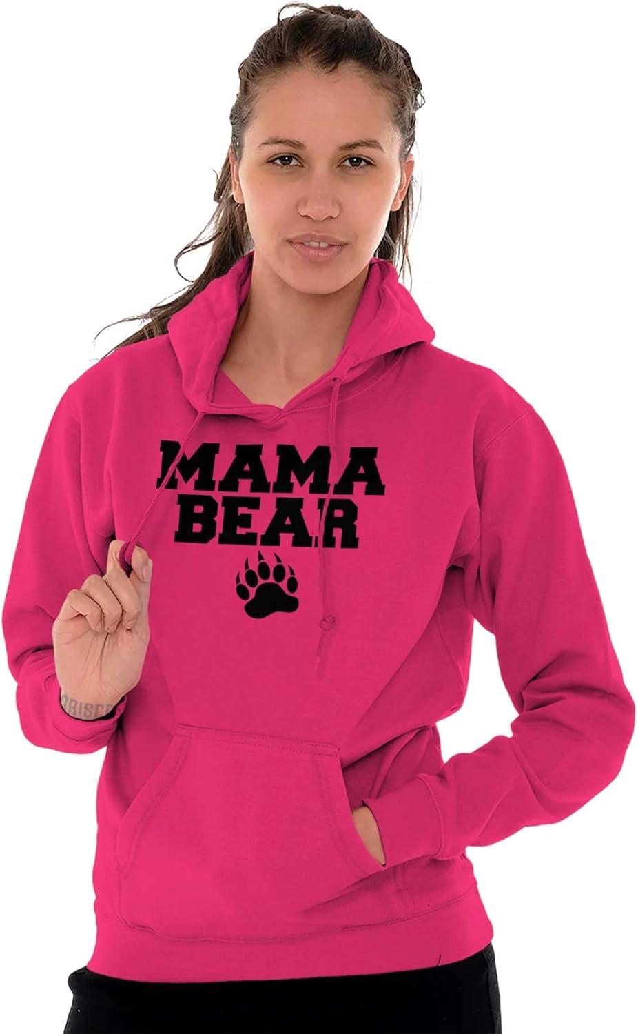 imageBrisco Brands Mama Bear Paw Print Cute Mothers Day Hoodie Sweatshirt WomenHeliconia