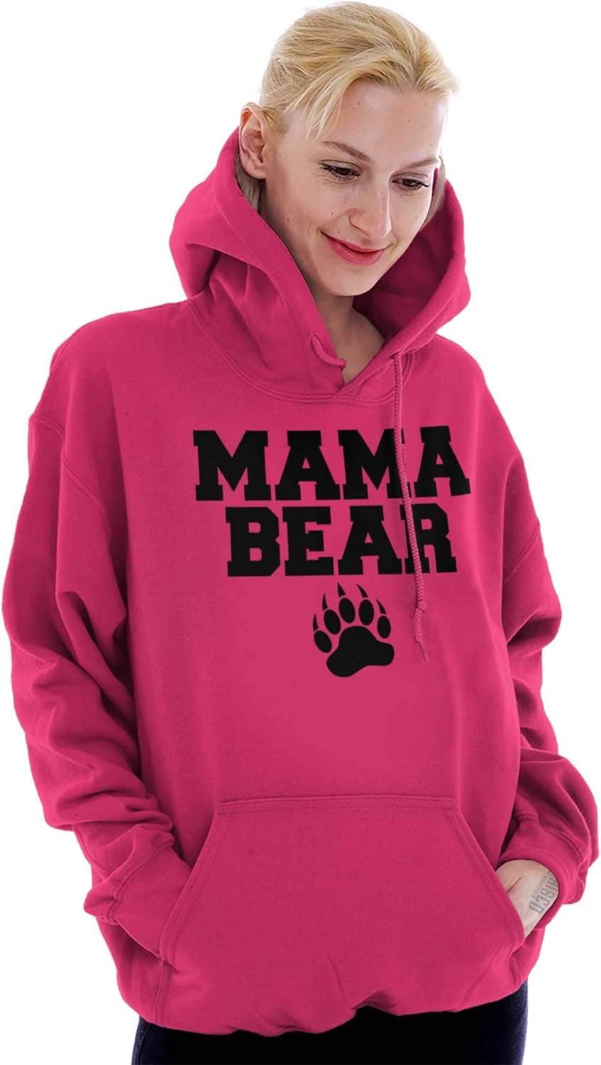 imageBrisco Brands Mama Bear Paw Print Cute Mothers Day Hoodie Sweatshirt WomenHeliconia