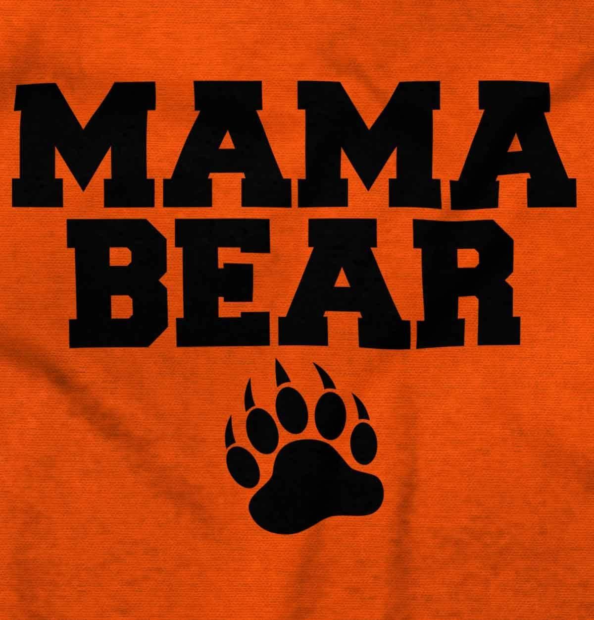 imageBrisco Brands Mama Bear Paw Print Cute Mothers Day Hoodie Sweatshirt WomenOrange
