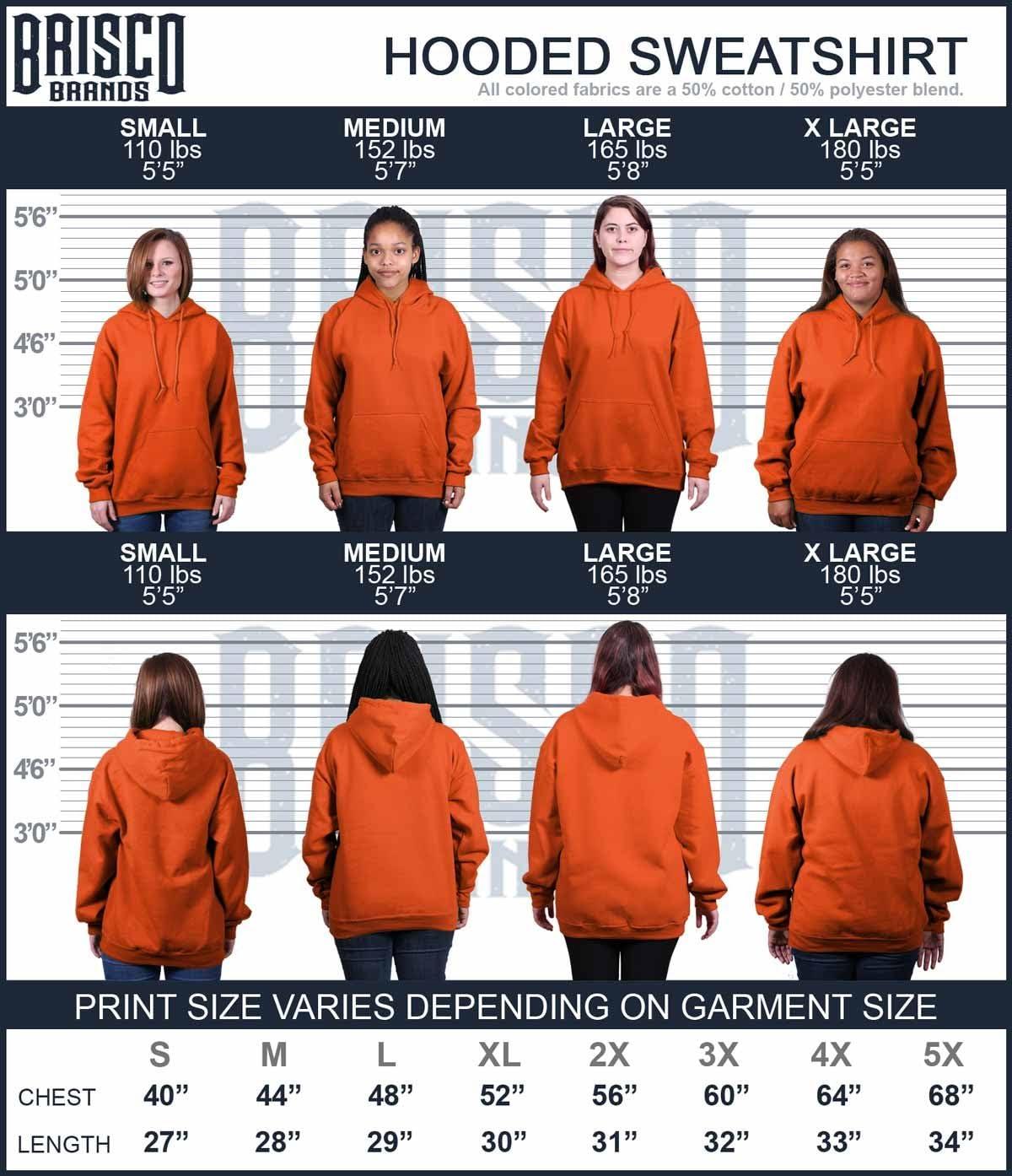 imageBrisco Brands Mama Bear Paw Print Cute Mothers Day Hoodie Sweatshirt WomenOrange