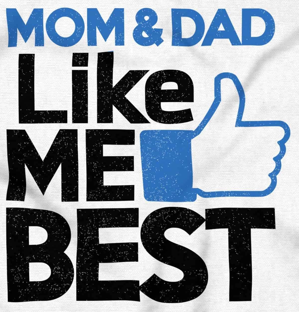 imageBrisco Brands Mom and Dad Like Me Best Thumbs Up Graphic T Shirt Men or WomenWhite