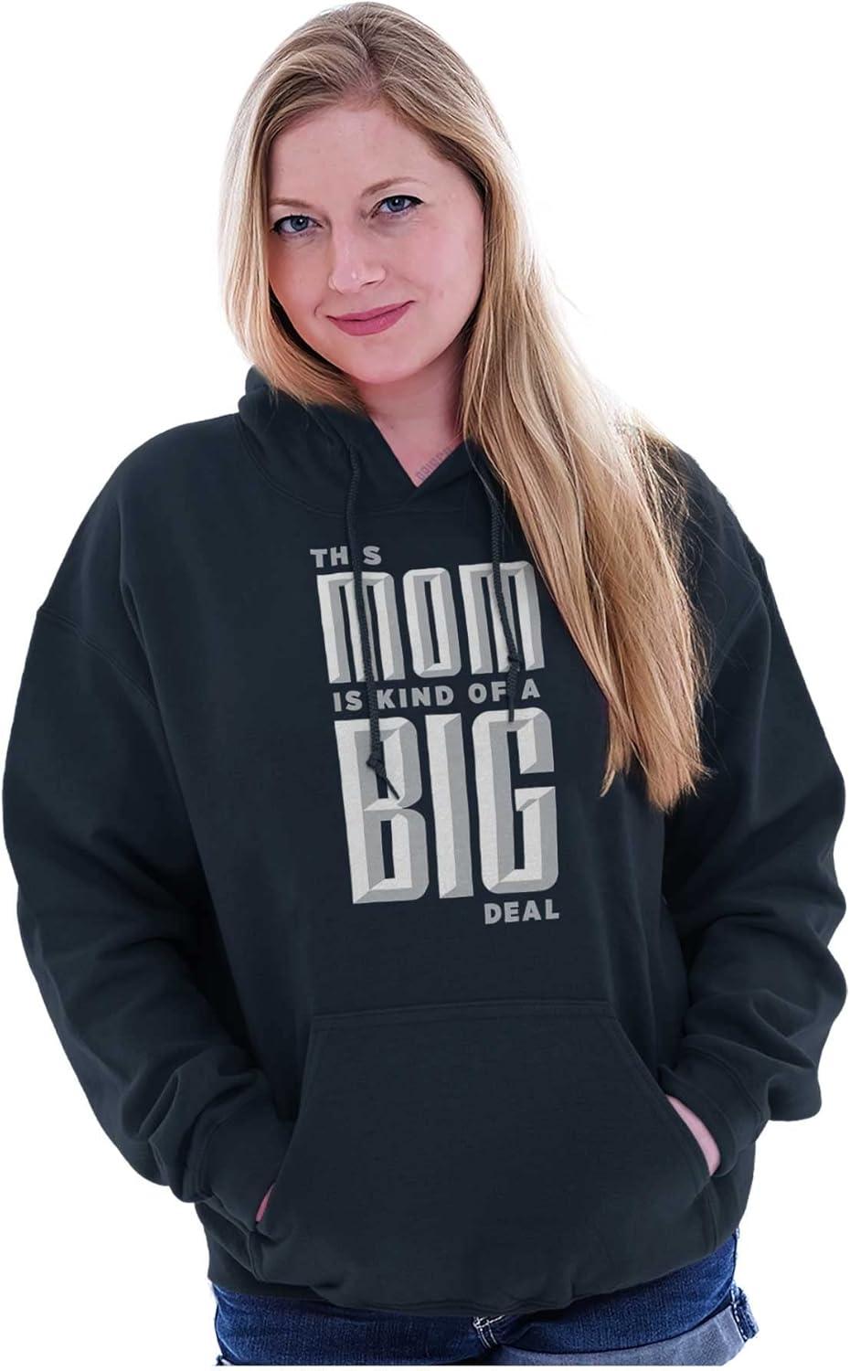 imageBrisco Brands This Mom is Kind of a Big Deal Hoodie Sweatshirt WomenNavy