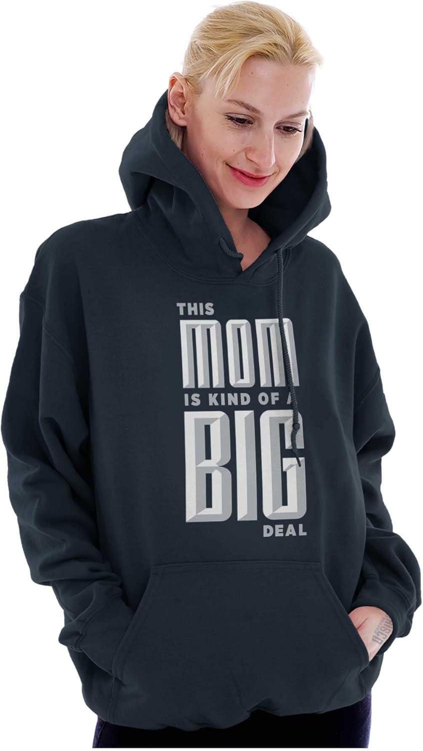 imageBrisco Brands This Mom is Kind of a Big Deal Hoodie Sweatshirt WomenNavy