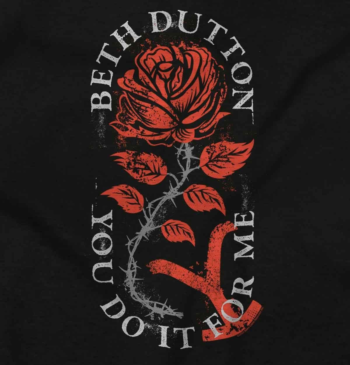 imageBrisco Brands Womens Maternity Y Yellowstone Beth Dutton Rose T Shirt TeeBlack