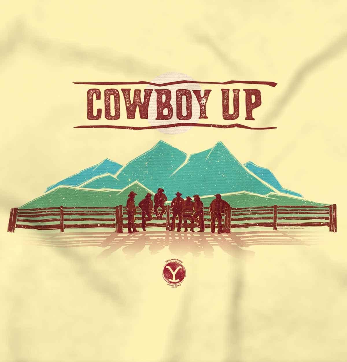 imageBrisco Brands Y Yellowstone Vintage Cowboy Up Baby Romper Boys or GirlsBanana