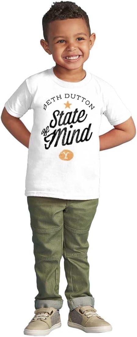 imageBrisco Brands Yellowstone Beth Dutton State of Mind Toddler Boy Girl T ShirtWhite