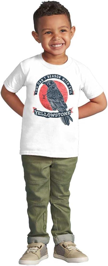imageBrisco Brands Yellowstone Cant Reason with Evil Toddler Boy Girl T ShirtWhite