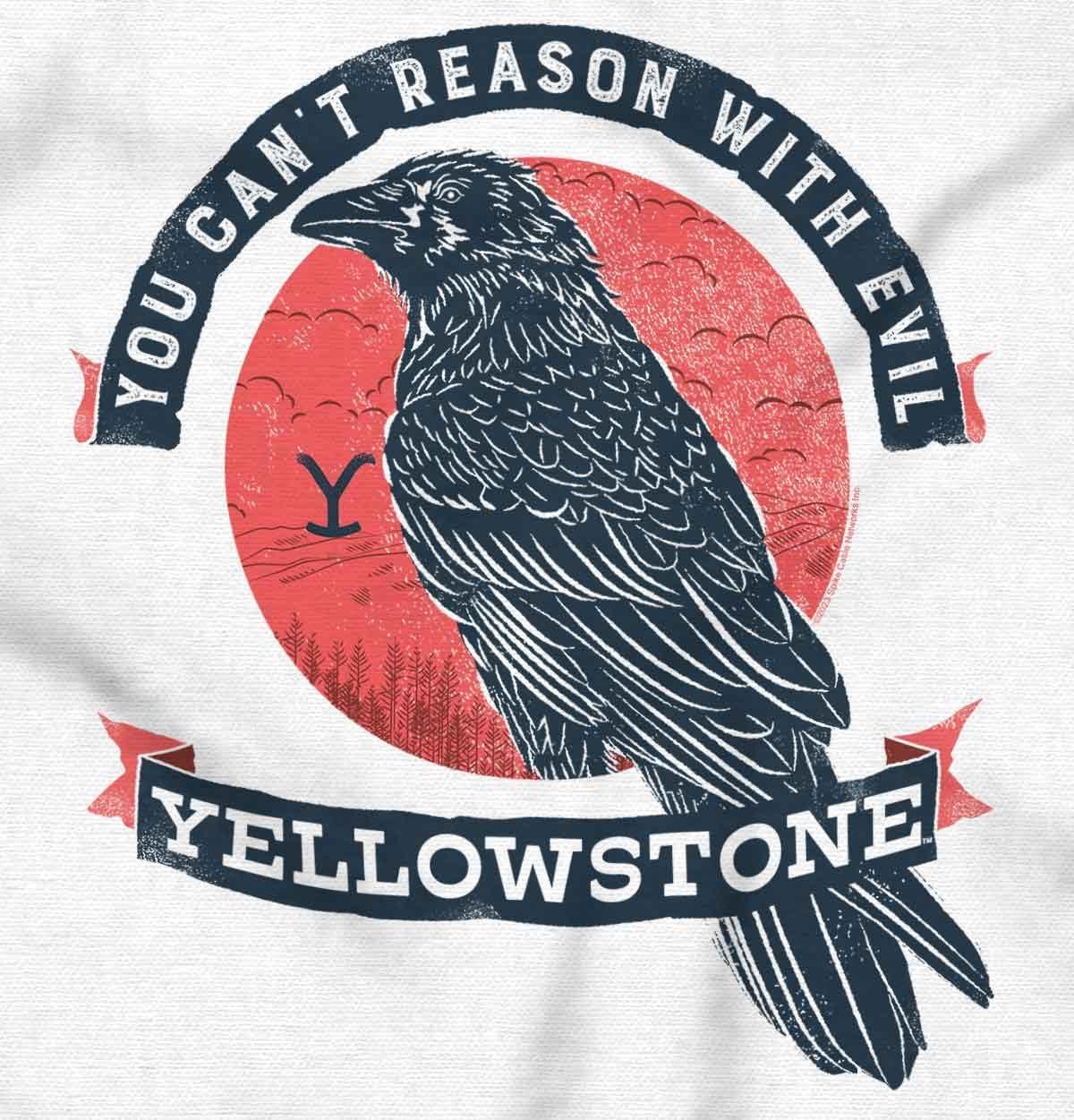 imageBrisco Brands Yellowstone Cant Reason with Evil Toddler Boy Girl T ShirtWhite