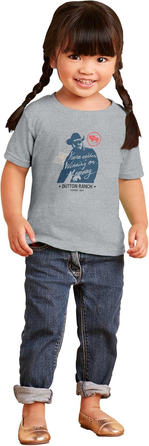 imageBrisco Brands Yellowstone Cowboy Winning or Losing Toddler Boy Girl T ShirtHeather