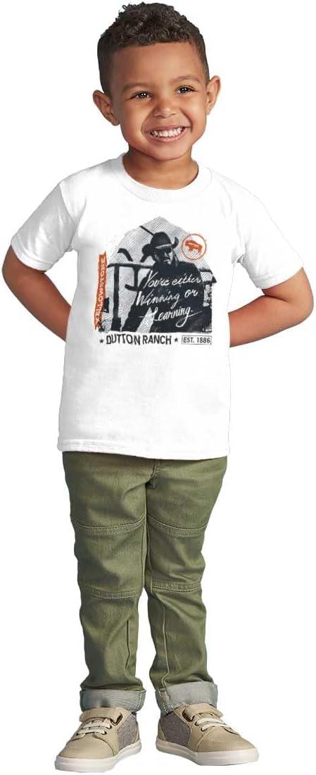 imageBrisco Brands Yellowstone Cowboy Winning or Losing Toddler Boy Girl T ShirtWhite