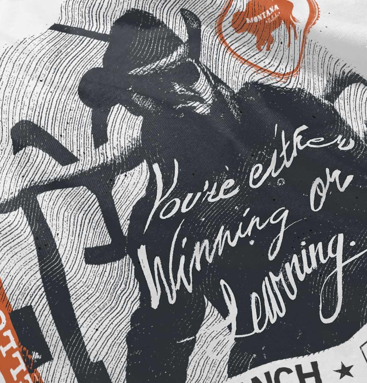 imageBrisco Brands Yellowstone Cowboy Winning or Losing Toddler Boy Girl T ShirtWhite